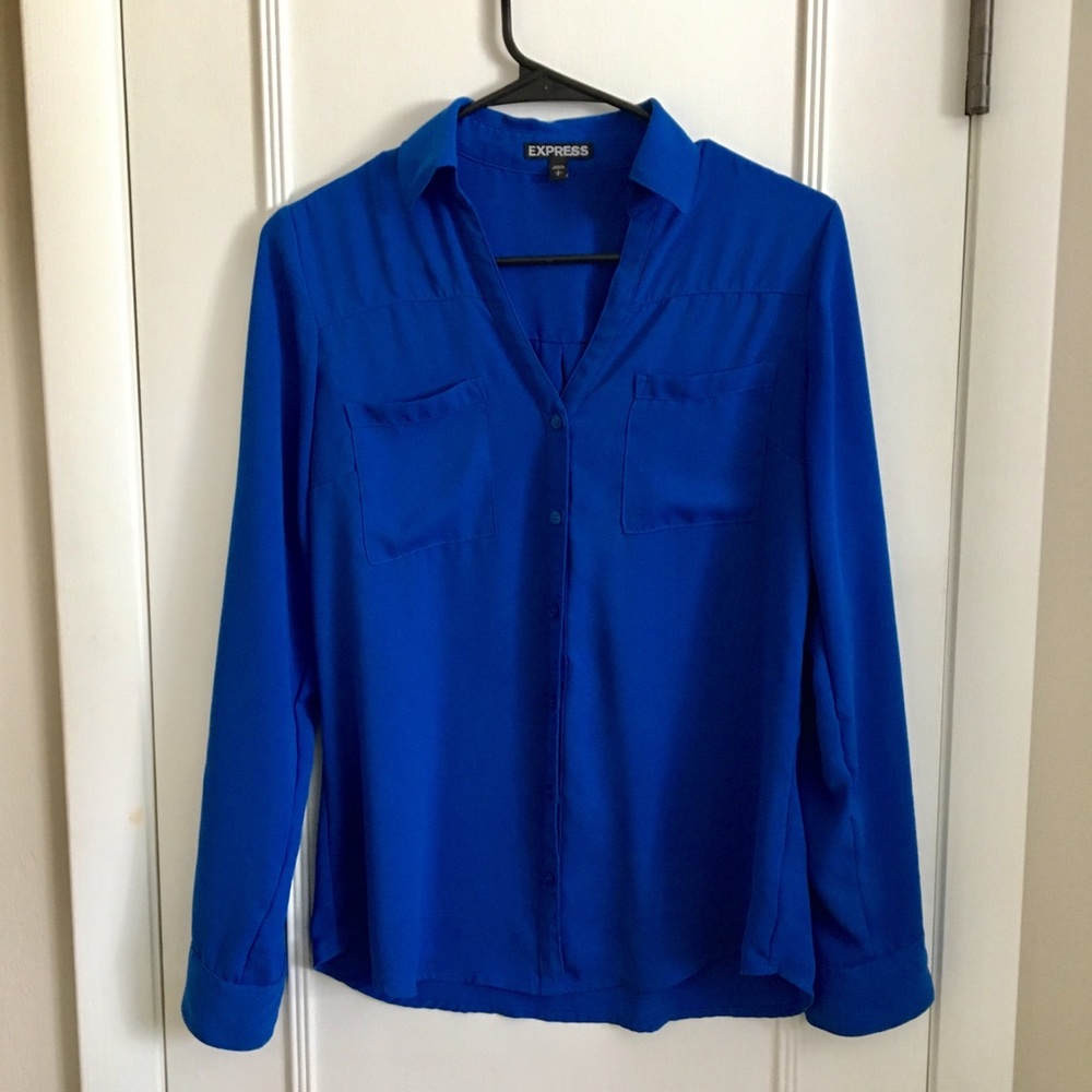 Express Button Down Blouse - Picture 2 of 4